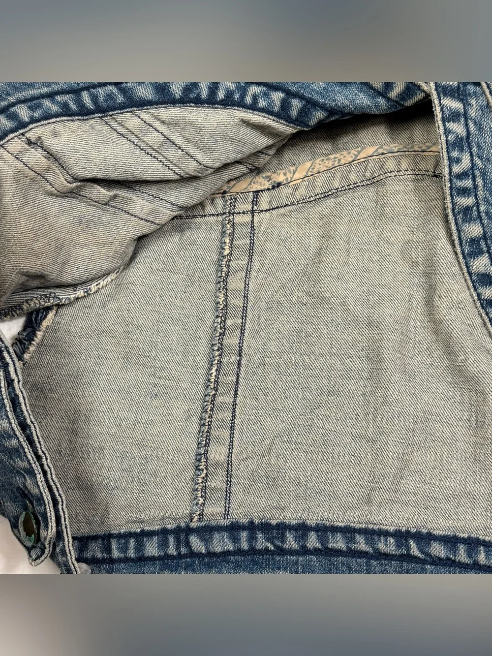 Venezia Cropped Denim Vest